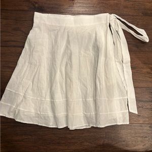 Roolee White Linen Skirt